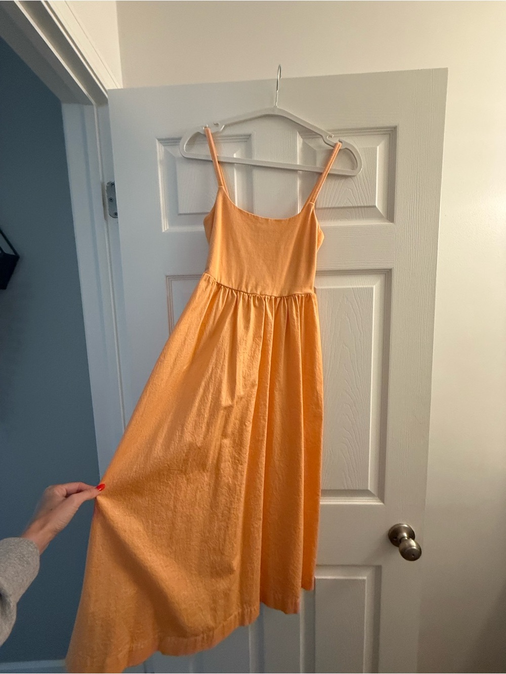 Old Navy Midi Orange/Peach Dress